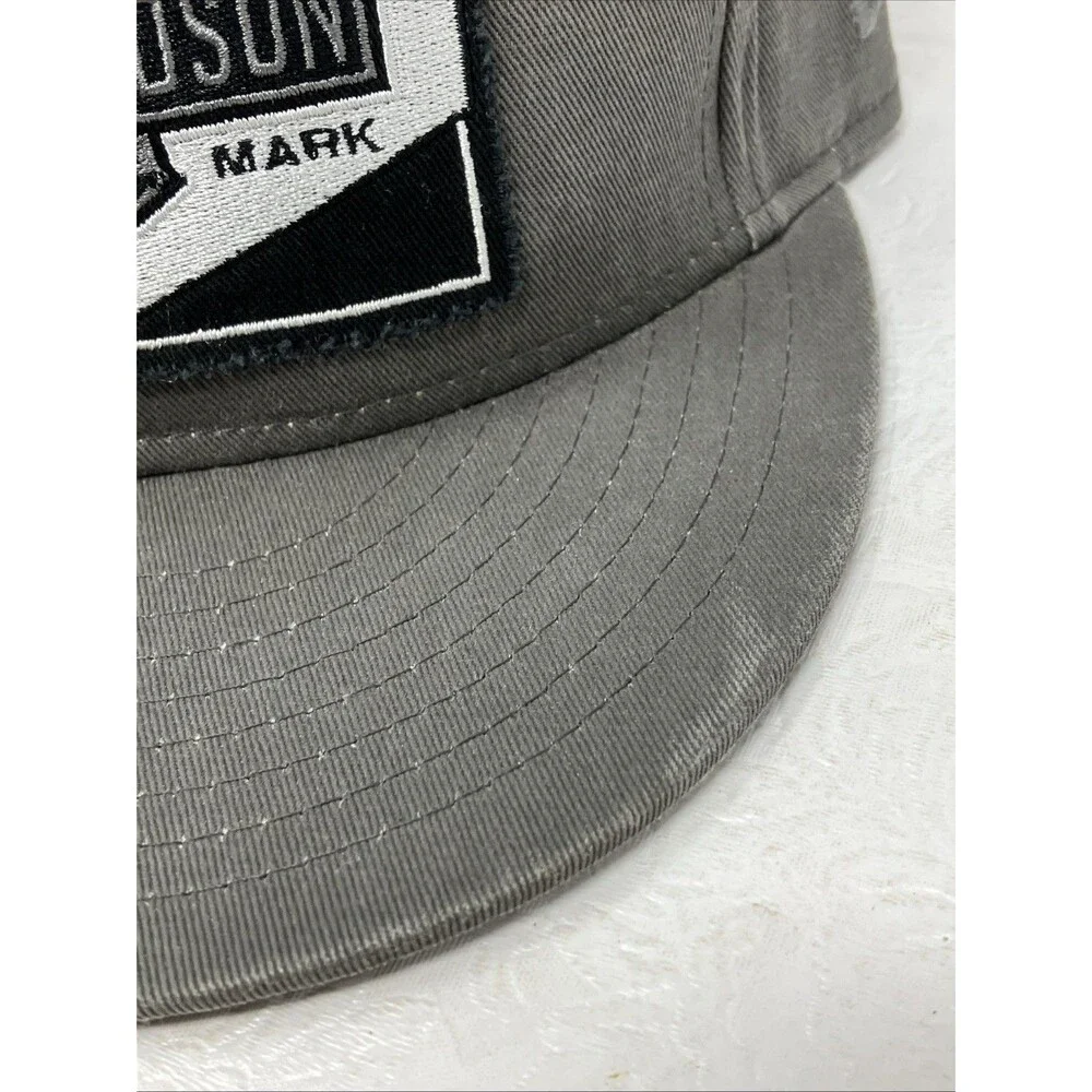 Harley Davidson New Era Hat Mens 7 1/4 Gray 59FIFTY Biker Motorcycle Cap Fitted